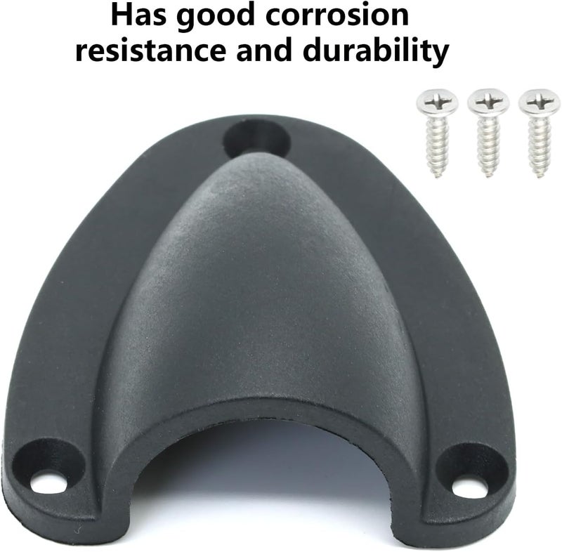 LTEMG Nylon Marine 2-1/2" Cable Vent Wire Cover,Black Clamshell Vent for Boat,Wire Vent Cover(4 Pcs) - Image 5